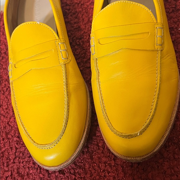 J. Crew Ryan Yellow Penny Loafer size 10 - Picture 3 of 17